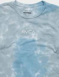 RVCA T-SHIRT TIE DYE PETIT LOGO BLEU