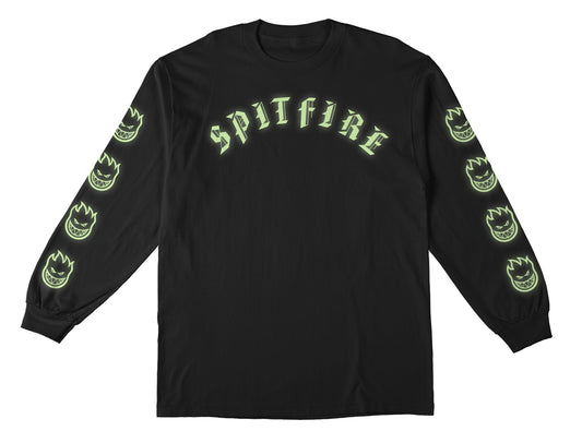 SPITFIRE OLD E BIGHEAD LS TEE GLOW IN THE DARK NOIR