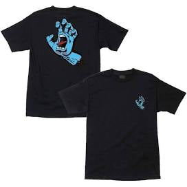 SANTA CRUZ SCREAMING HAND TEE BLACK