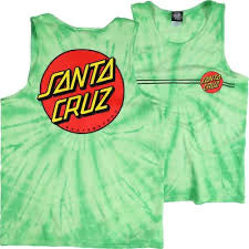 SANTA CRUZ TANK CLASSIC DOT SPIDER LIME GREEN