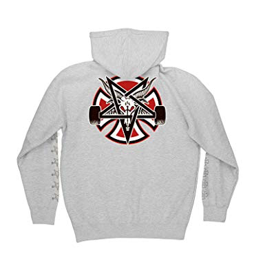 INDEPENDENT X THRASHER PENTAGRAM CROSS HOODIE GREY