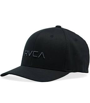 RVCA FLEX FIT HAT BLACK