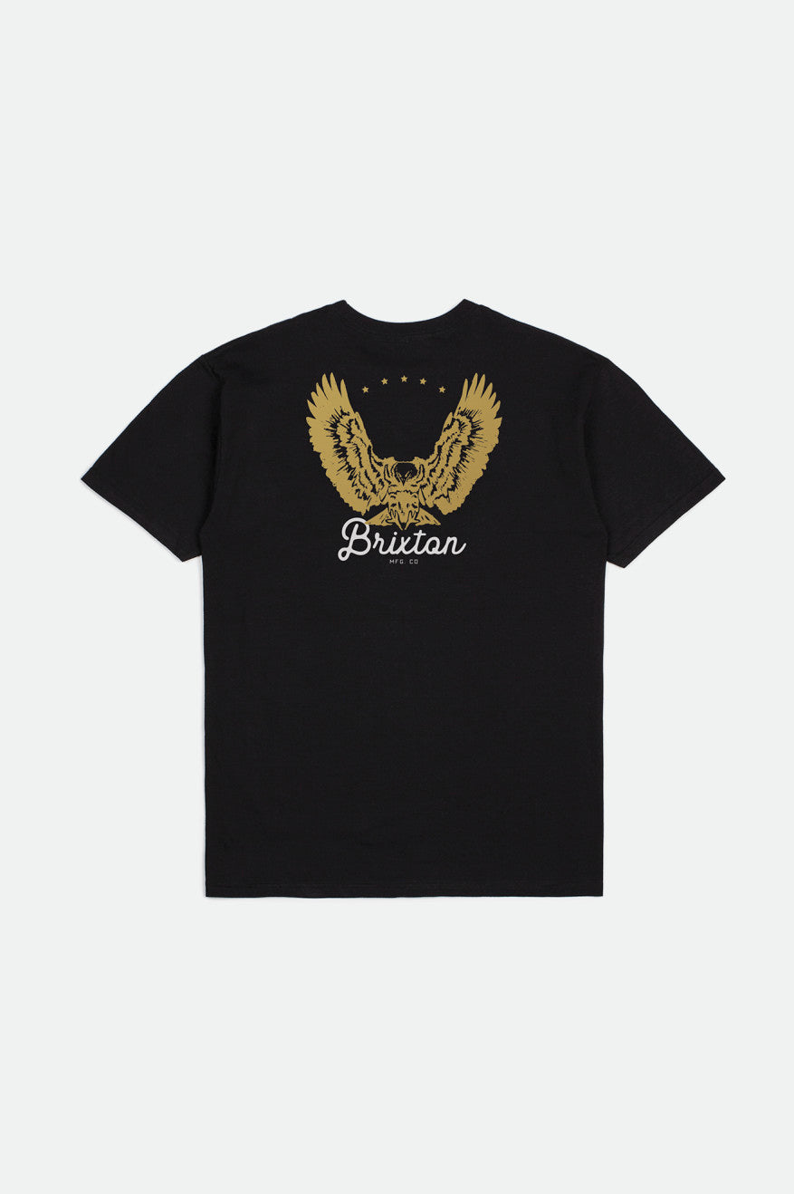 BRIXTON TALON T-SHIRT À MANCHES COURTES NOIR / OR