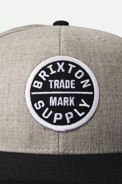 BRIXTON OATH III SNAPBACK GRIS CHINÉ CLAIR / NOIR