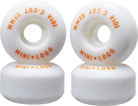 MINI LOGO WHEELS C-CUT "2" 53MM X 101A WHITE