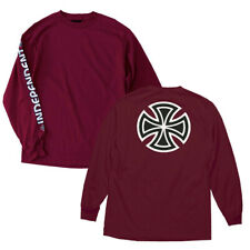 T-SHIRT INDÉPENDANT BAR/CROSS ML BORDEAUX XL