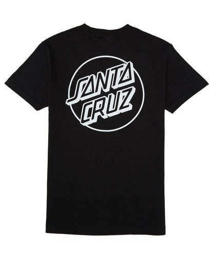 SANTA CRUZ OPUS DOT SHORT SLEEVE REGULAR T-SHIRT BLACK WITH WHITE