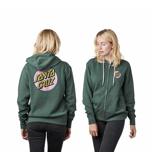 SANTA CRUZ OTHER DOT ZIP HOODIE ALPINE GREEN