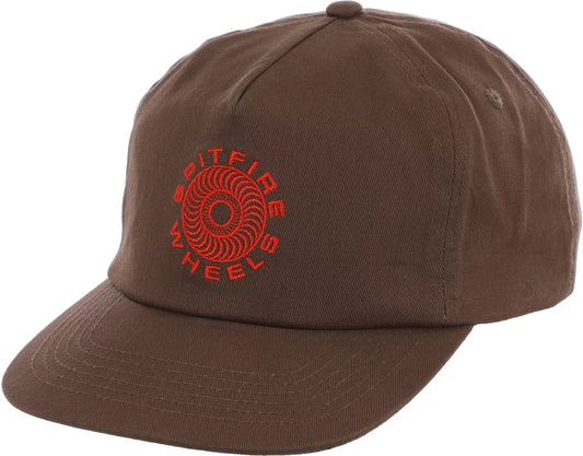 SPITFIRE CLASSIC 87 SWIRL SNAPBACK MARRON / ROUGE